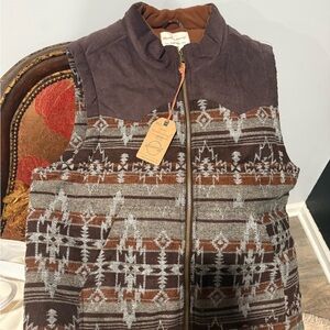 NWT Aztec zip up vest